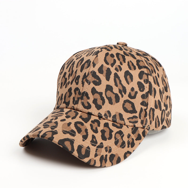 Wholesale Cartoon Cow Printed Curved Brim Baseball Cap Leopard Print Duckbill Cap